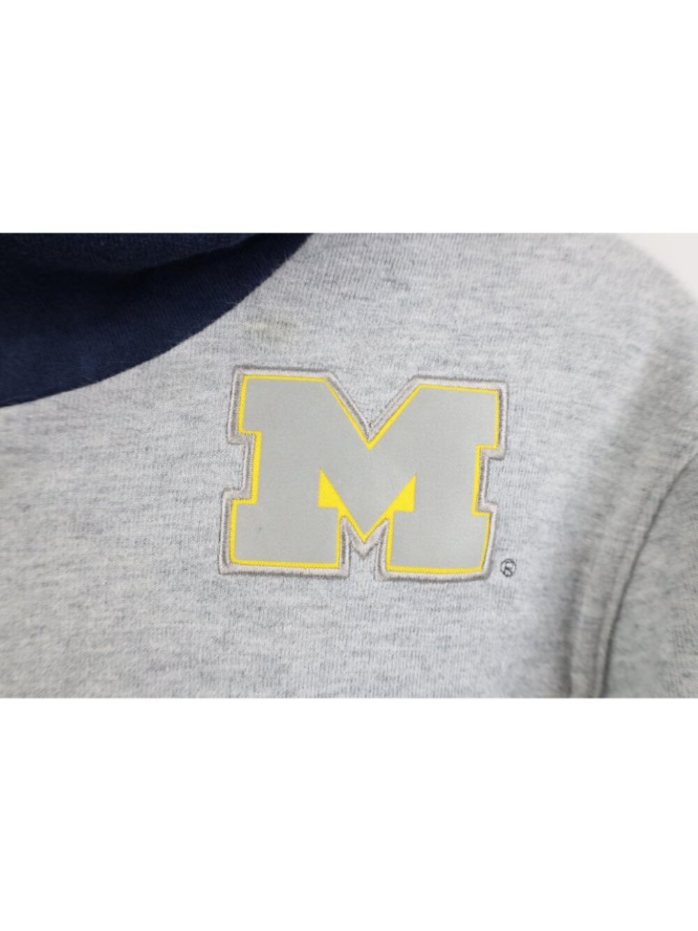 Nike Mens Small Reflective Block M University of Michigan Hoodie Sweatshirt Gray - Picture 4 of 16